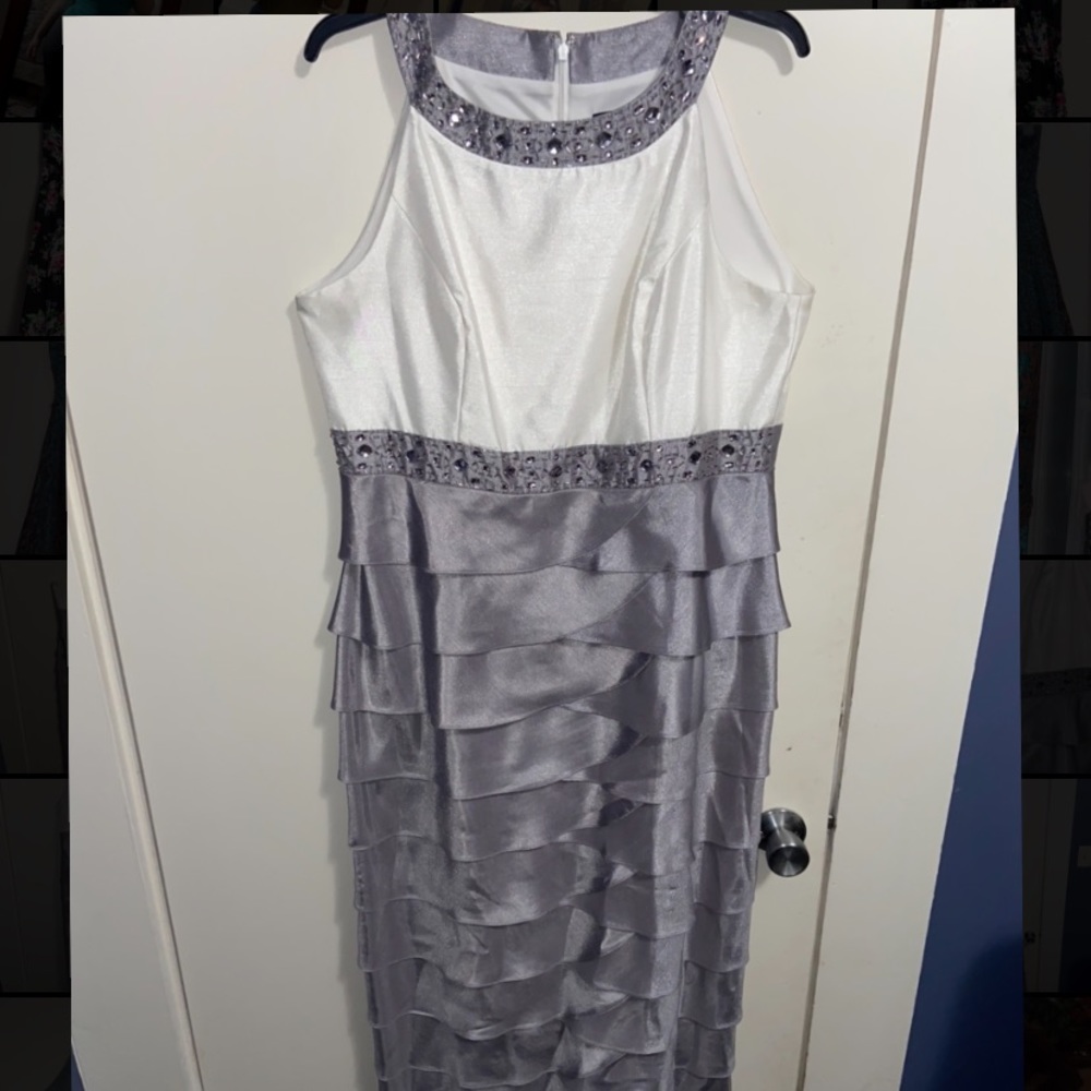 White and Grey long dress